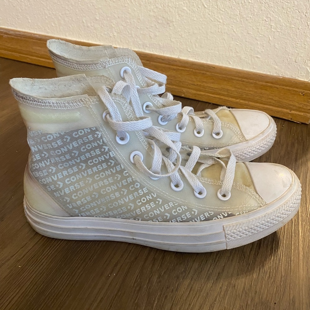 Clear Converse High Tops